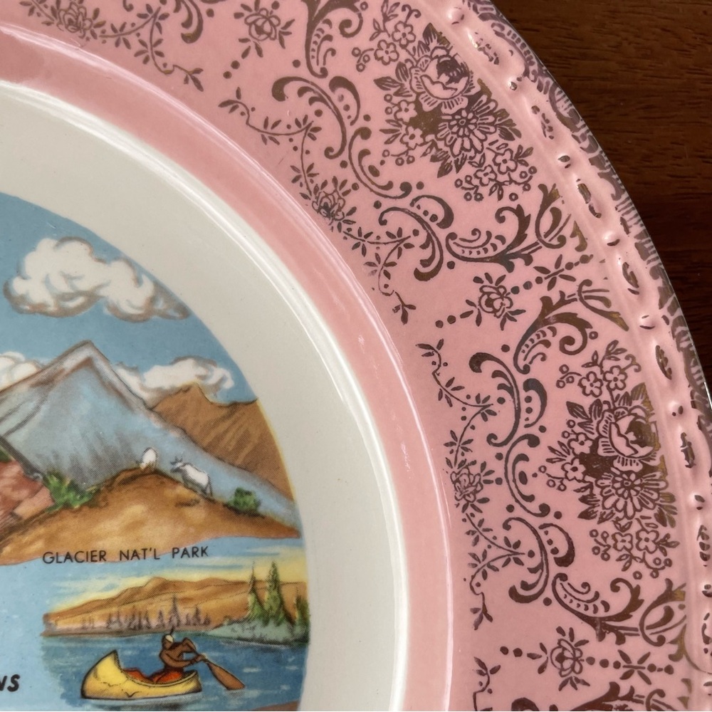 Vintage Montana State Collectible Souvenir Commemorative Plate 10 Inch - Picture 3 of 9